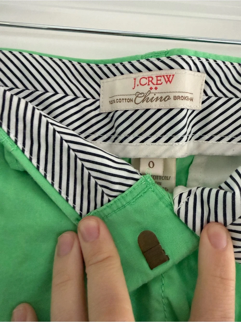 J. Crew Bright Lime Green Chino Bermuda Shorts